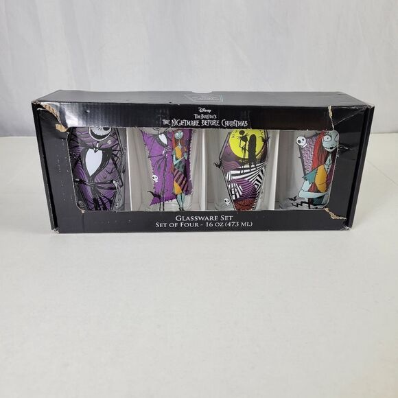 Disney Tim‎ Burton's The Nightmare Before Christmas Glassware Set - Picture 1 of 9